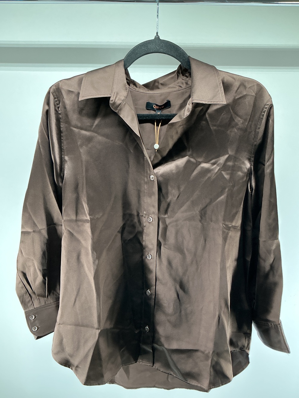 100% Washable Silk Three-Quarter Sleeve Shirt